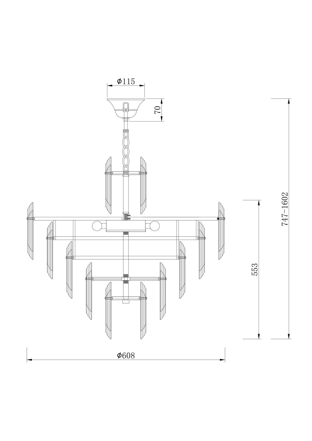 Хрустальная люстра Maytoni Flare DIA200PL-08G