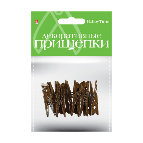 Декоративные прищепки, однотонные, набор №16, 50 мм (металлизированные цвета), Hobby Time