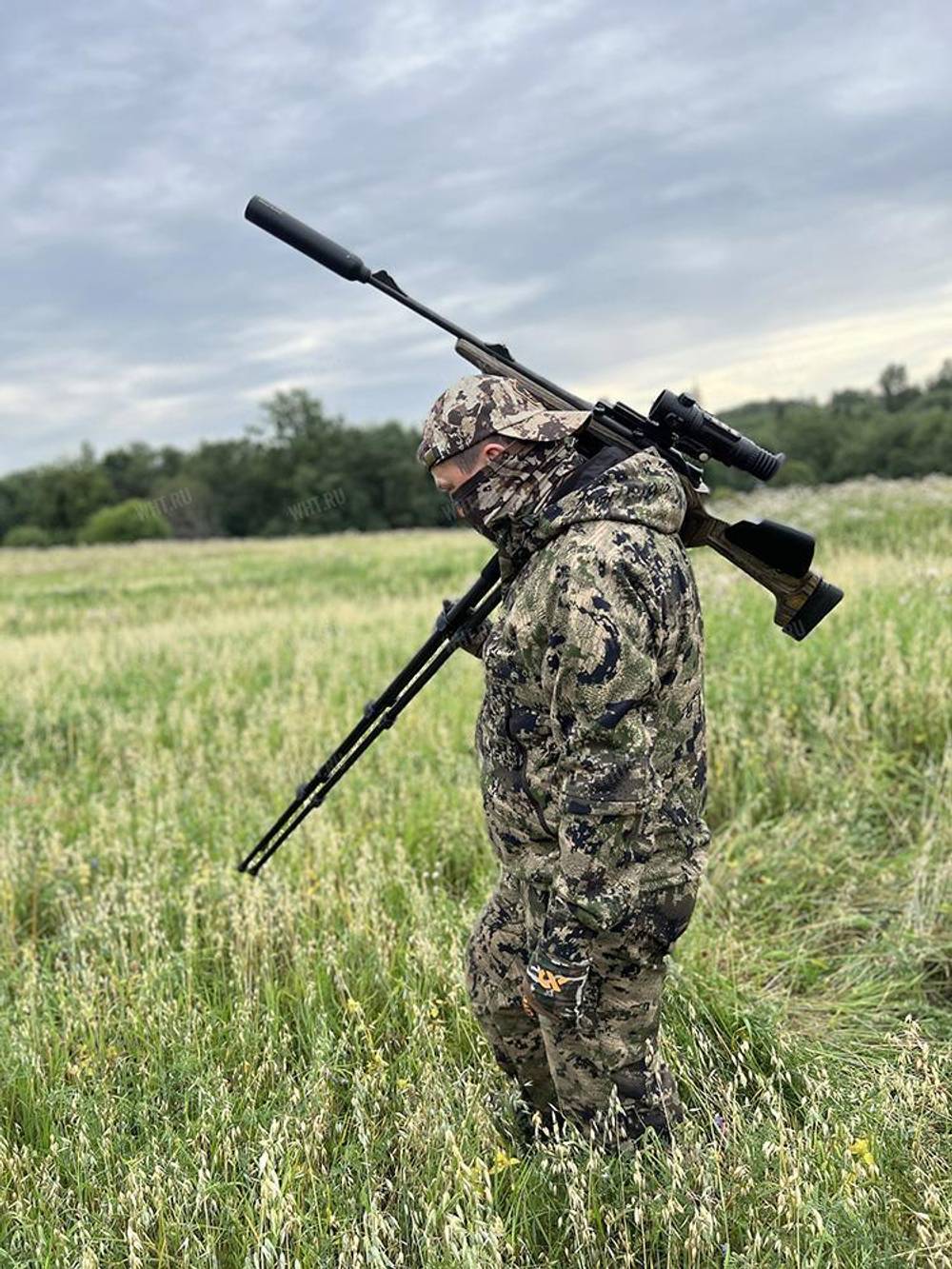 Штатив для стрельбы RifleSpec DUO (+ монопод) c платформой-зажимом (1,65 м)