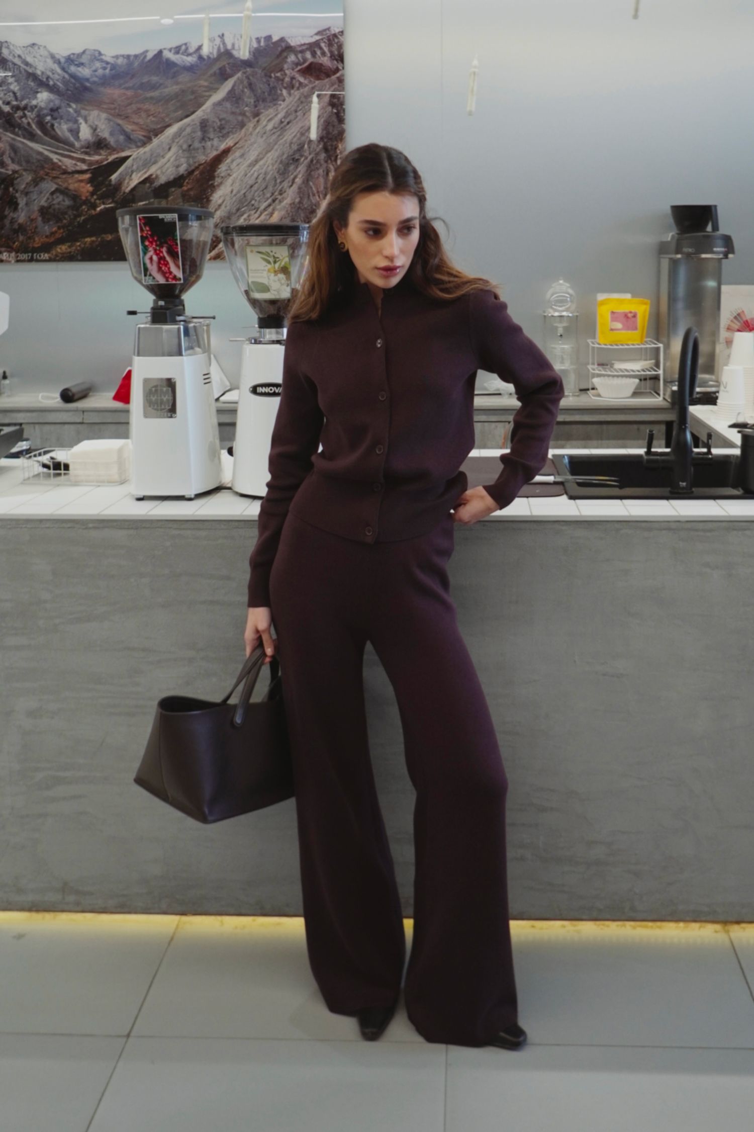 кардиган fluffy, шоколад