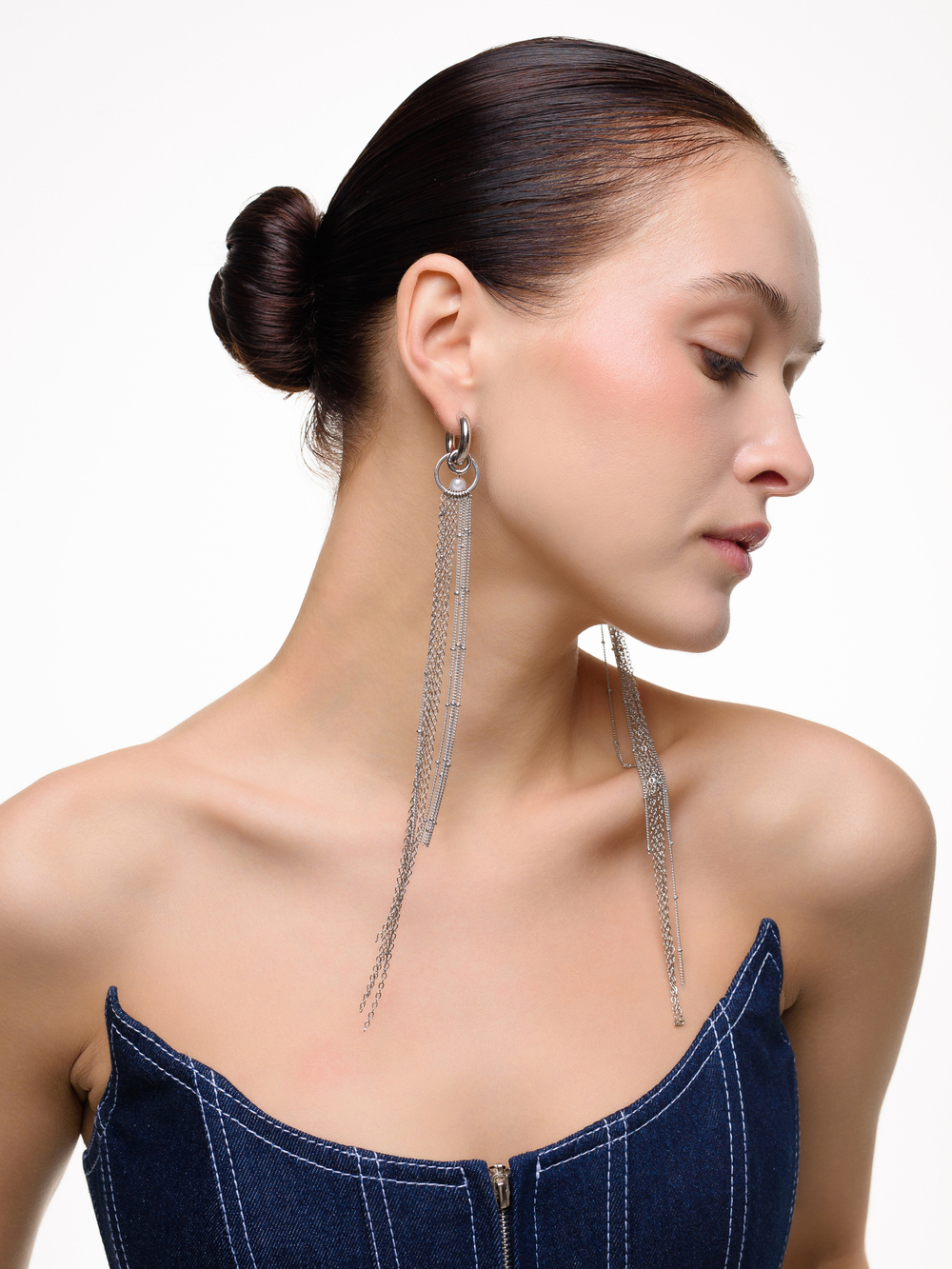 Cерьги "Effect Pearl" Silver