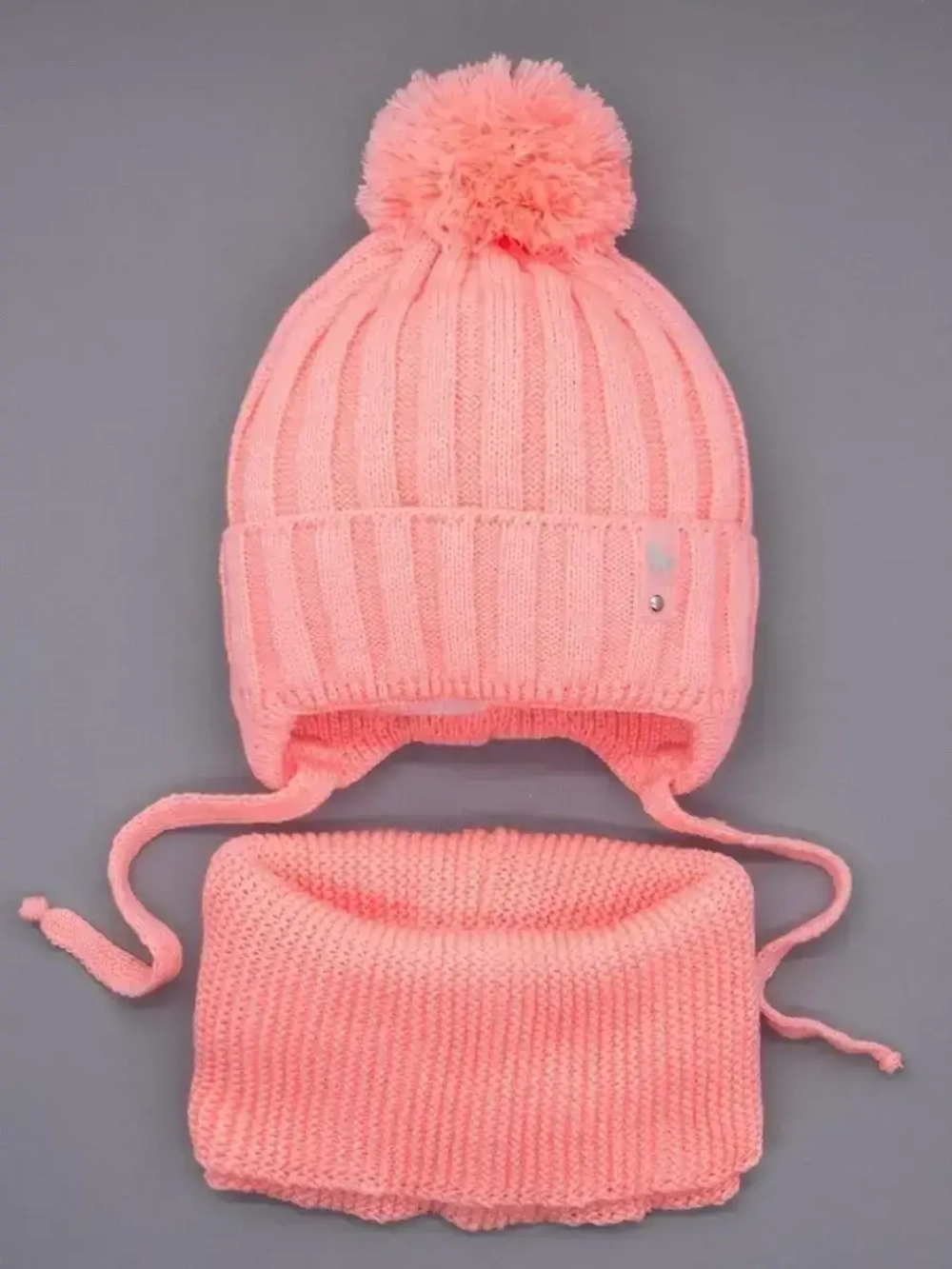 Шапка для девочек и снуд осенняя