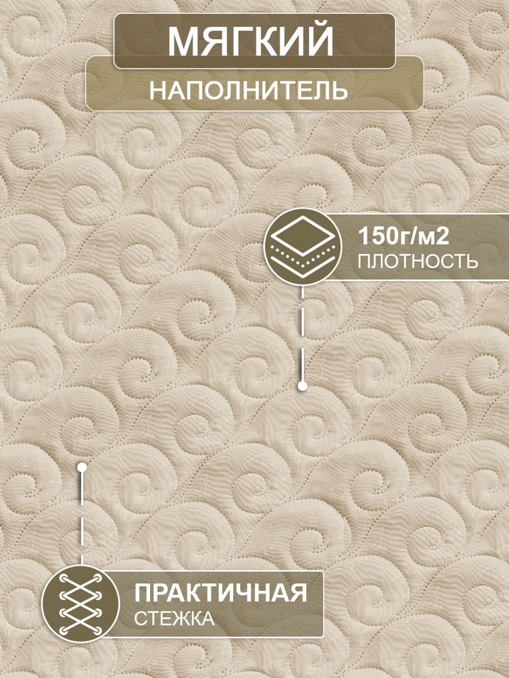 Наматрасник непромокаемый "Овечки" 150х200 INVA водонепроницаемый с бортом и резинкой по кругу/непромокаемая простыня/водонепроницаемый чехол на матрас или диван