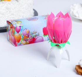 Свеча для торта музыкальная "Тюльпан"