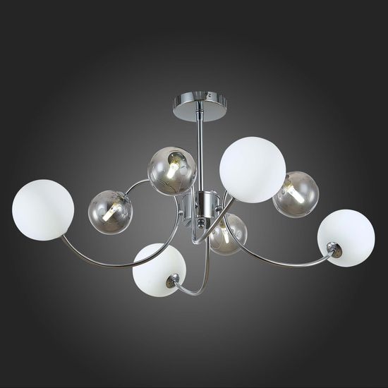 SLE220912-08 Светильник потолочный Хром/Белый, Дымчатый G9 LED 8*5W FORMAE