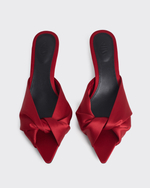 Мюли из шелка ягодный