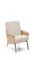 Кресло Amsen, бежевое с подлокотниками из шпона дуба