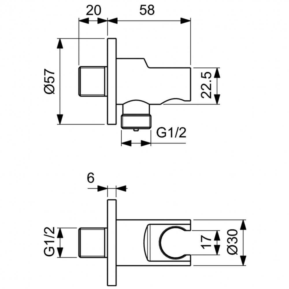 Комплект для встройки 7 в 1 Ideal standard CERATHERM C100