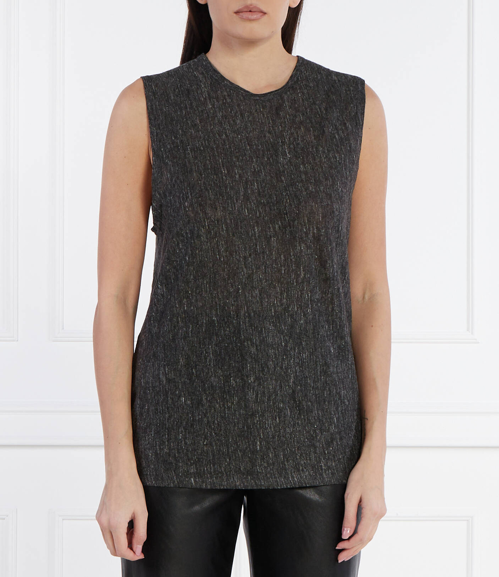 Льняный топ TARA Pinko - черный(103007 A1U9)