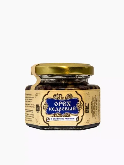 Ядро кедрового ореха в сиропе из черники 110г