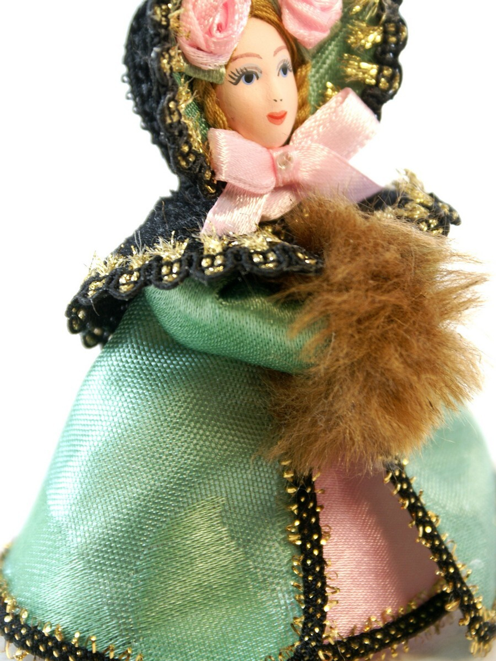 Кукла-подвеска Девушка пушкинской эпохи с муфтой