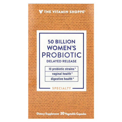 The Vitamin Shoppe, Пробиотик для женщин, 50 млрд, 30 растительных капсул