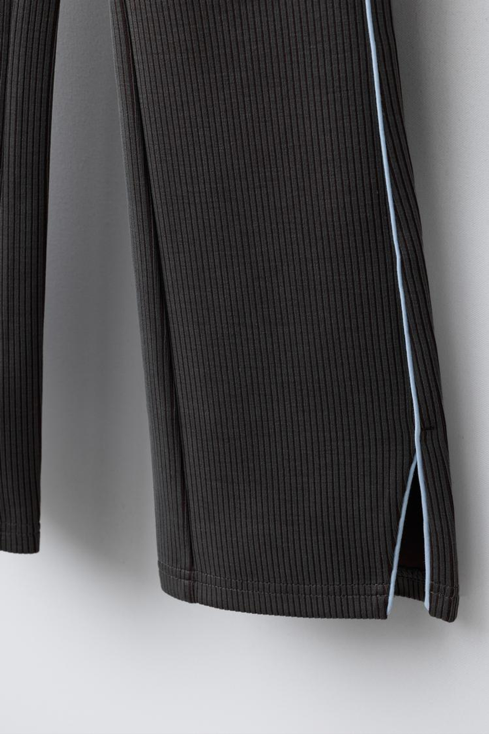 ZARA БРЮКИ FLARE В РУБЧИК С МОДАЛОМ, ШОКОЛАДНЫЙ