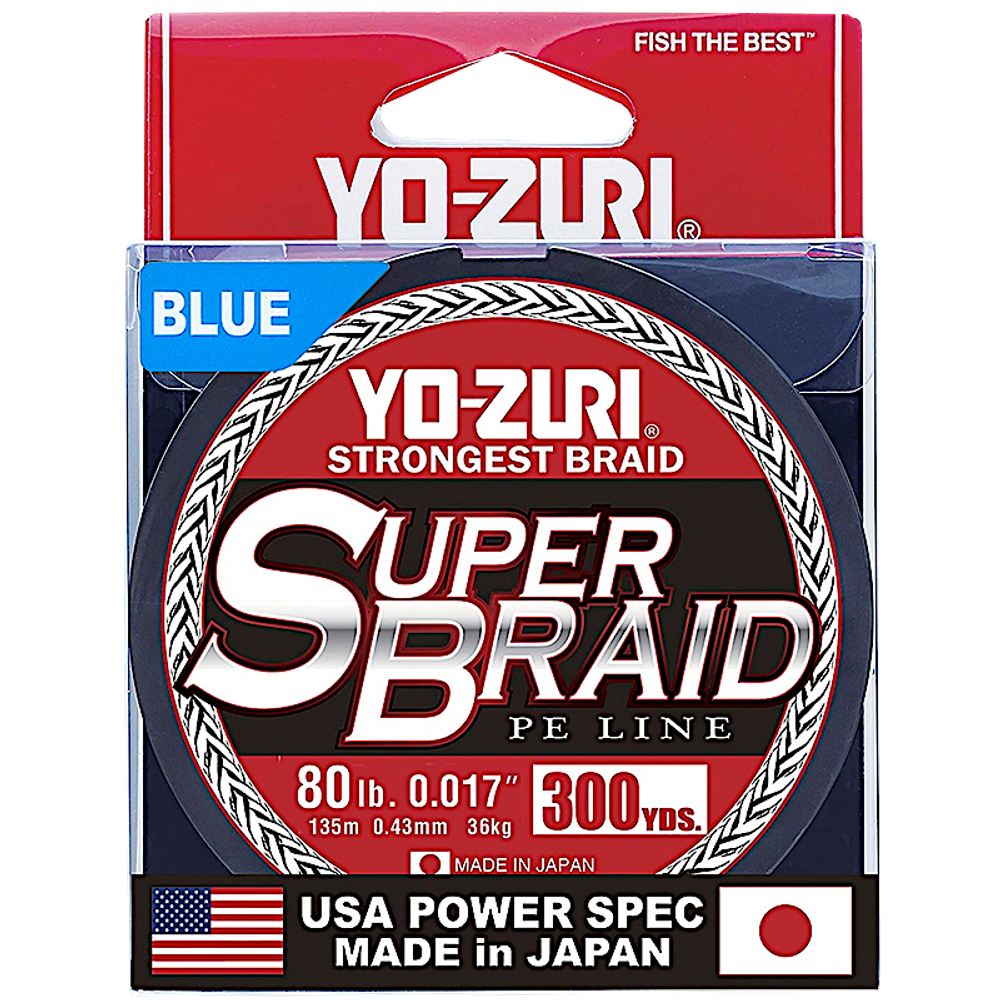 Шнур Yo-Zuri PE Super Braid 275м #2.5 0.23мм 20Lbs 9.0кг Blue