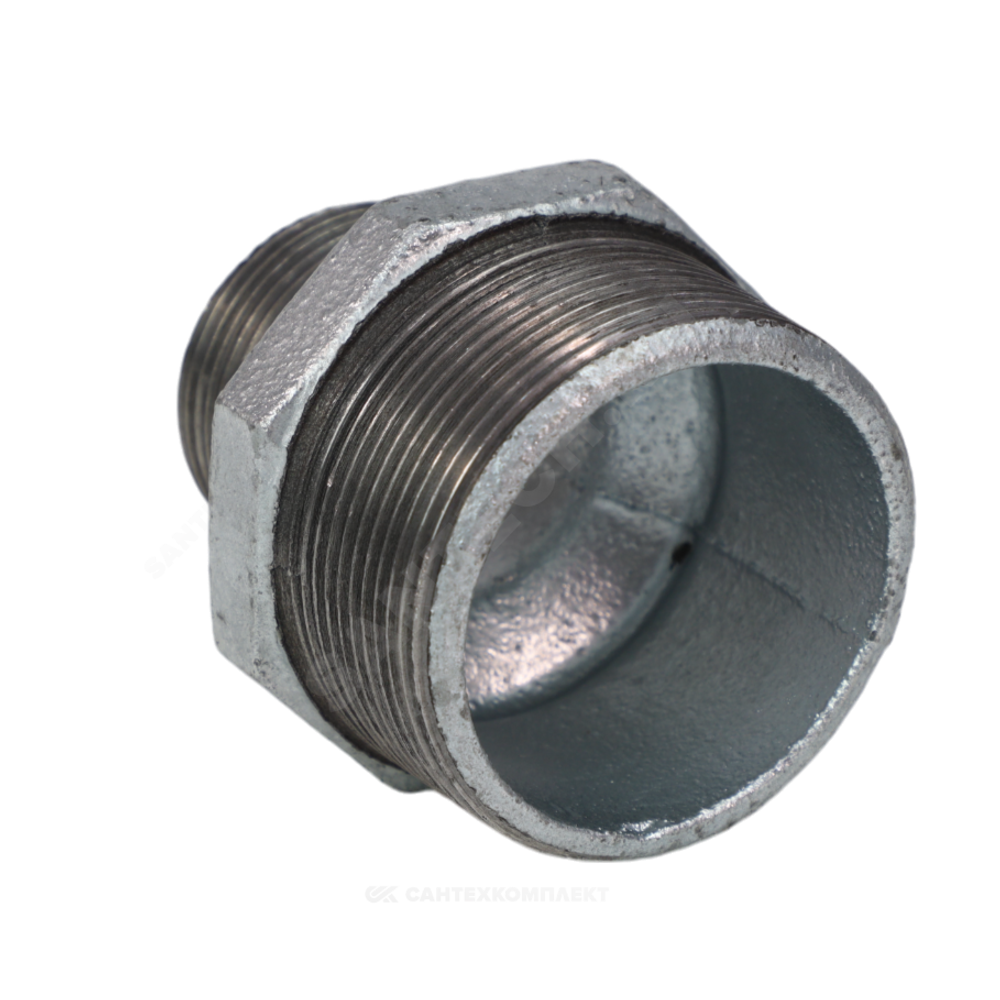 Ниппель переходной чугун оц Ду 32х25 (1 1/4"х1") НР Fittex PLUS