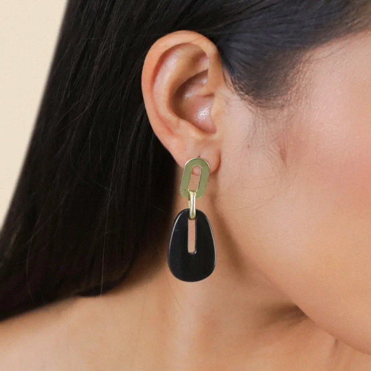 Серьги Nature Bijoux, Sicilia, с подвеской из рога, NB25.2-12-90366 (черный)