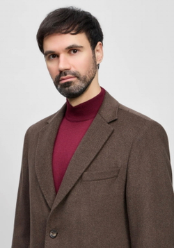 Мужское пальто (коричневое) С32