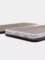 Чехол книжка Samsung A12/M12 с силиконовой вставкой Black SparkleBook Re:Case