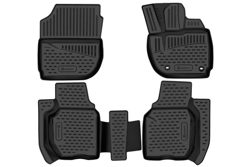 Коврики 3D в салон для HONDA Fit (III, IIIr) 2013-2021, правый руль хэтчбек, 4 шт. (полиуретан)  AFM3D1843210K