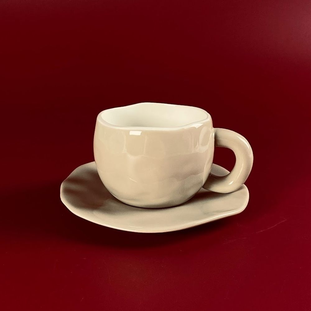 Lenardi 164-020 Чашка 300мл с блюдцем в под.цуп.(х24)Фарфор