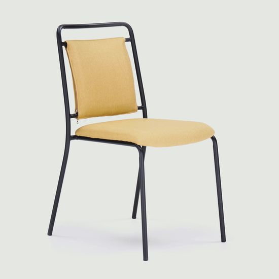 Стул металлический с мягким сиденьем и спинкой Sven песочный