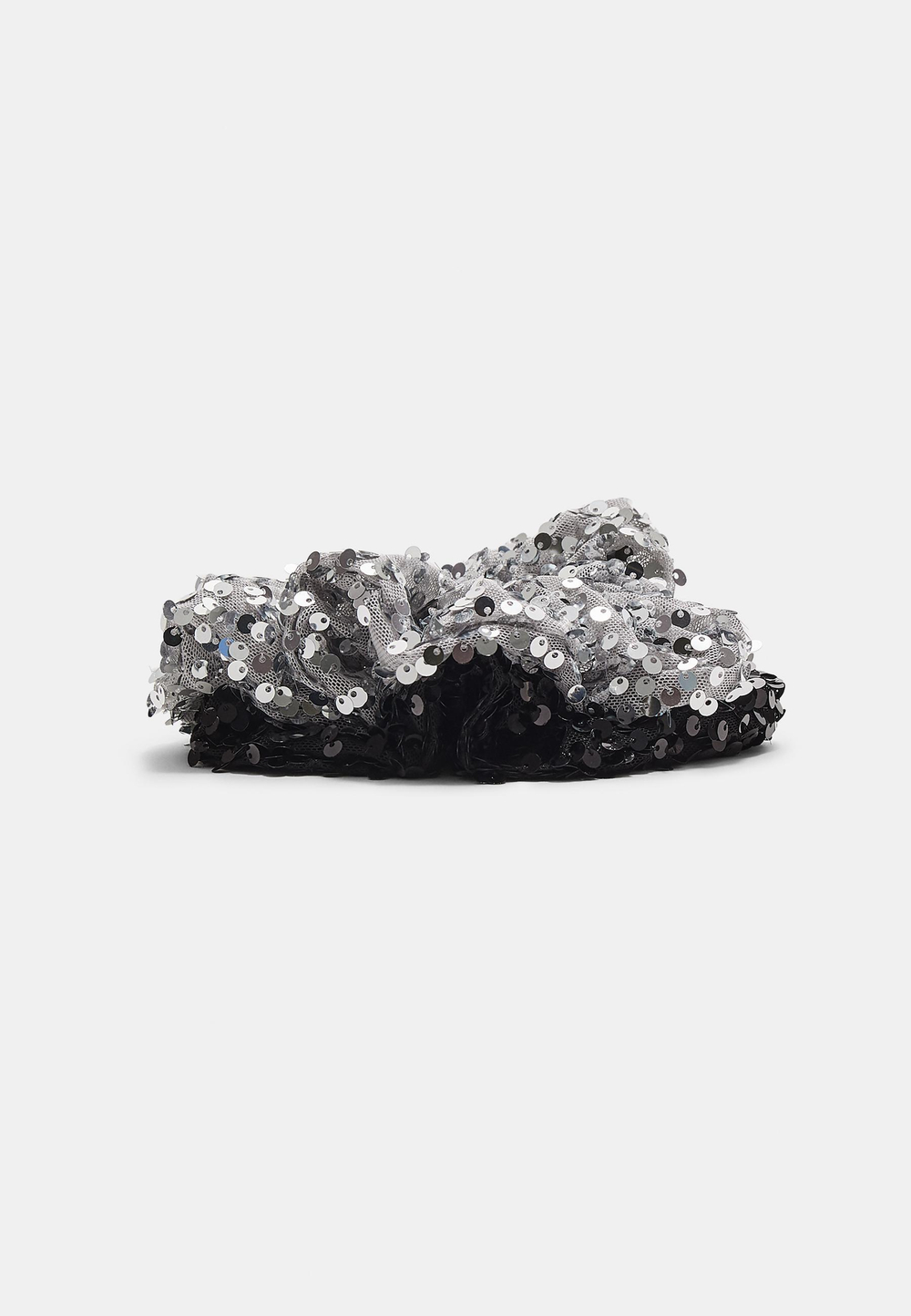 STRADIVARIUS Набор из 2 резинок для волос с пайетками, серый