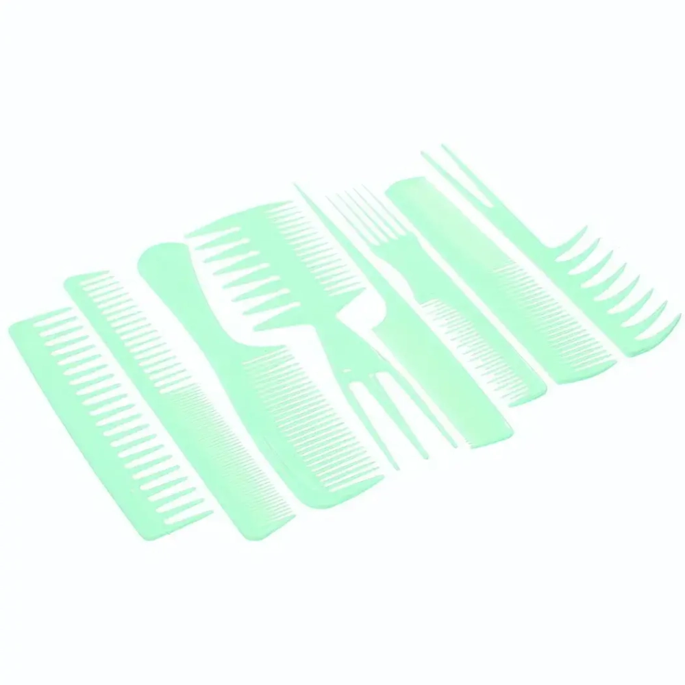 Расчески в наборе 8шт «Beauty - Mix», цвет мятный, размер упак. 7,5*23см