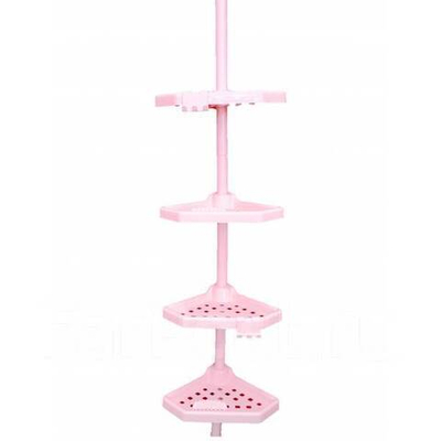 Полка угловая для ванной комн. "Prima Nova" № 02 розовая размер 52х25х10 "КТ"