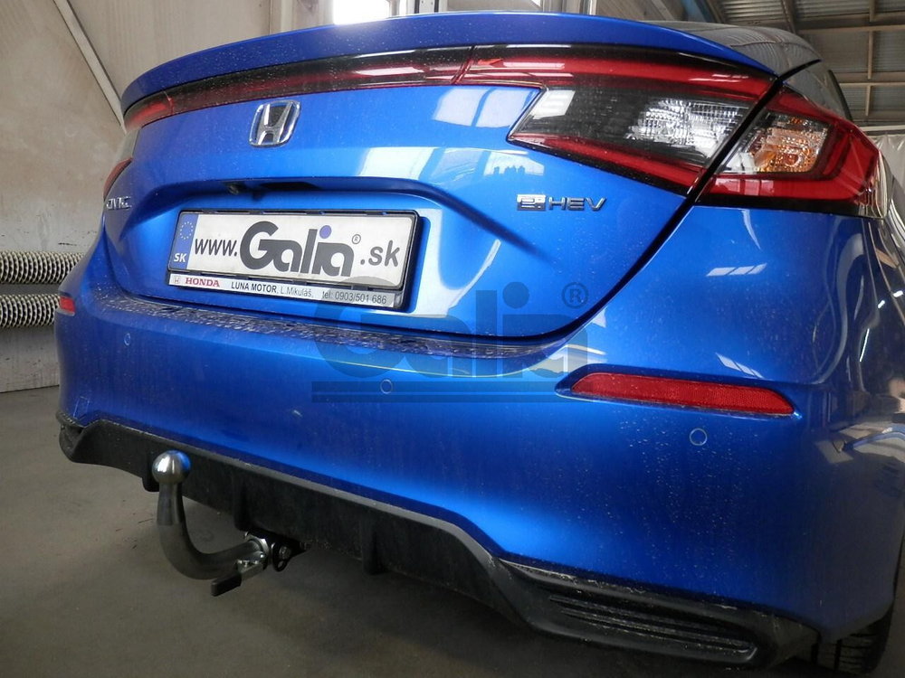 Оцинкованный фаркоп на Honda Civic хетчбек 5 дверей 2022- (без электрики), Galia H111A