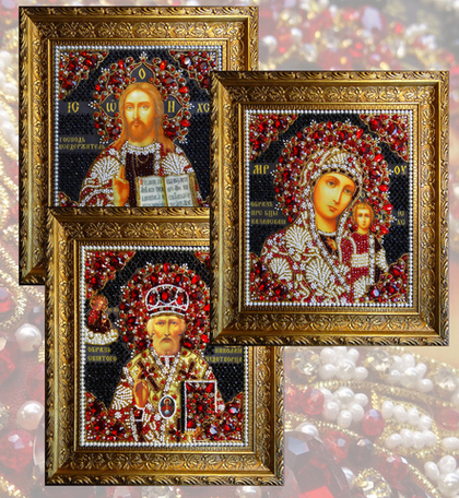 И-15-2 Комплект наборов для вышивания Иконостас (красный)