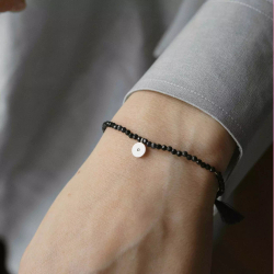 браслет из сапфиров с луной из белого золота