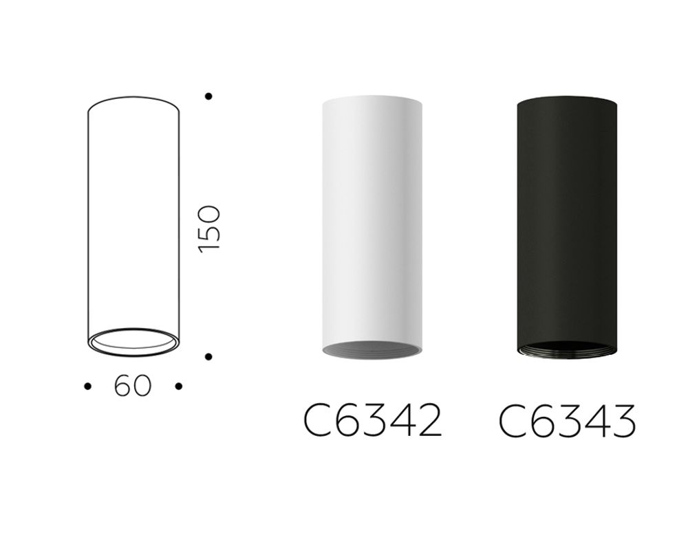 Ambrella Корпус светильника накладной для насадок D60mm DIY Spot C6356