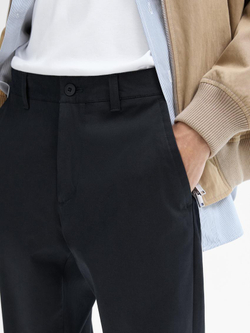 Massimo Dutti Хлопковые облегающие брюки, темно-синий