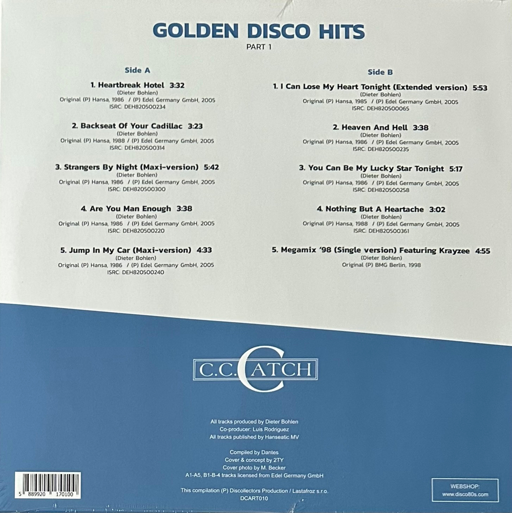 C.C. Catch ‎– Golden Disco Hits (Part 1) Европа 2020г.