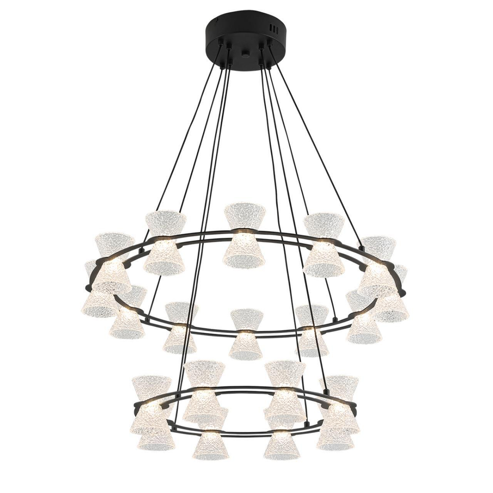 8341/70L LEDIO LN черный/прозрачный металл/акрил Люстра подвесная LED 70W 3000K 220V VINORA