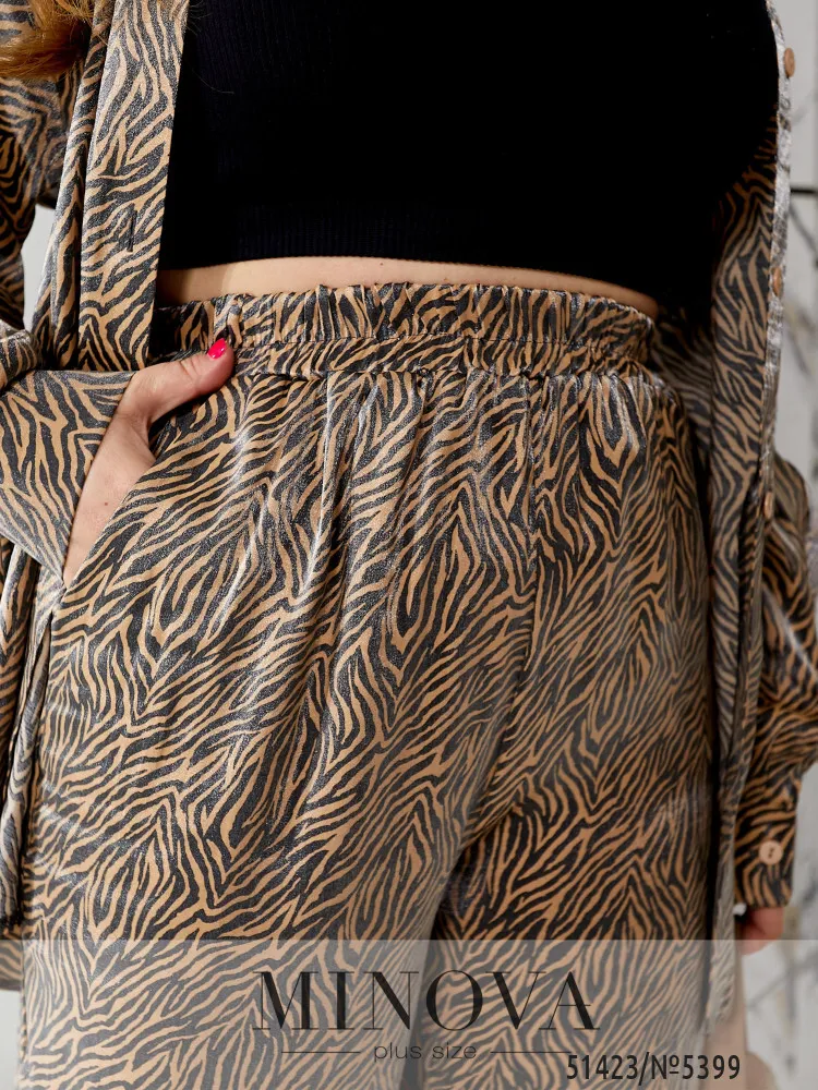 Костюм 5399-черный-бежевый Minova