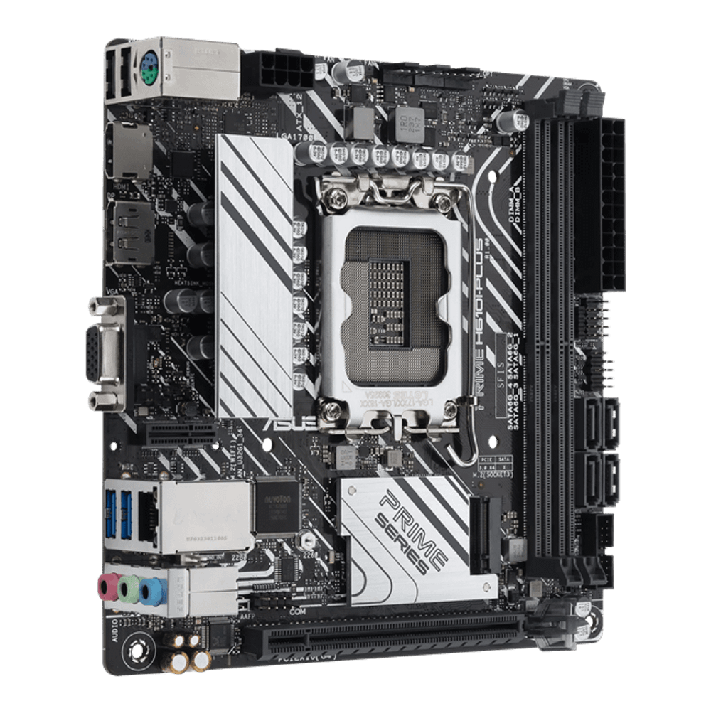 Материнская плата ASUS PRIME H610I-PLUS-CSM, LGA1700 H610 2xDDR5 4xSATA3 1xM2 D-Sub HDMI DP mITX