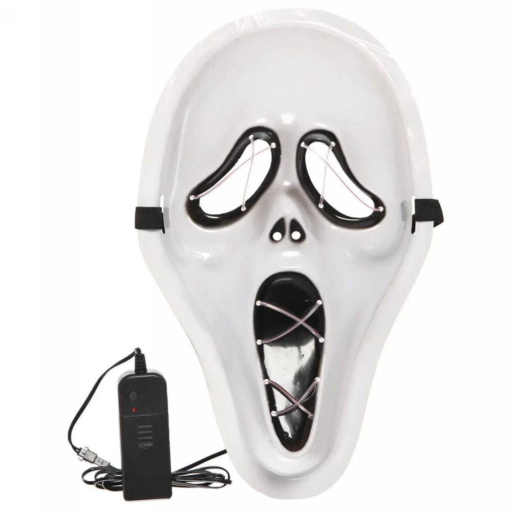 Маска с подсветкой «Крик» (на батарейках), микс подсветок