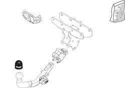Фаркоп Brink (Thule) 457300 для Jeep Wrangler 07/Patriot 11(паспорт и сертификат в комплекте)(без электрики)