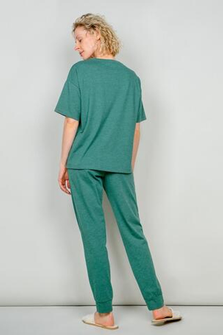 Е 40009/зеленый меланж брюки женские.
