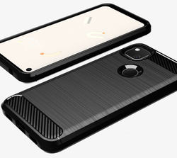 Чехол защитный черный для Google Pixel 4A 4G, серия Carbon от Caseport