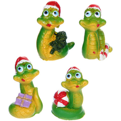 Фигурка новогодняя «Зимняя змейка» 2,5*2*4 см, микс