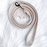 9307 Поводок кожаный "Перламутр" / PREMIUM