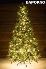 Елка с гирляндой «Барокко» (Литая+пвх) 180 см / 1,8 м