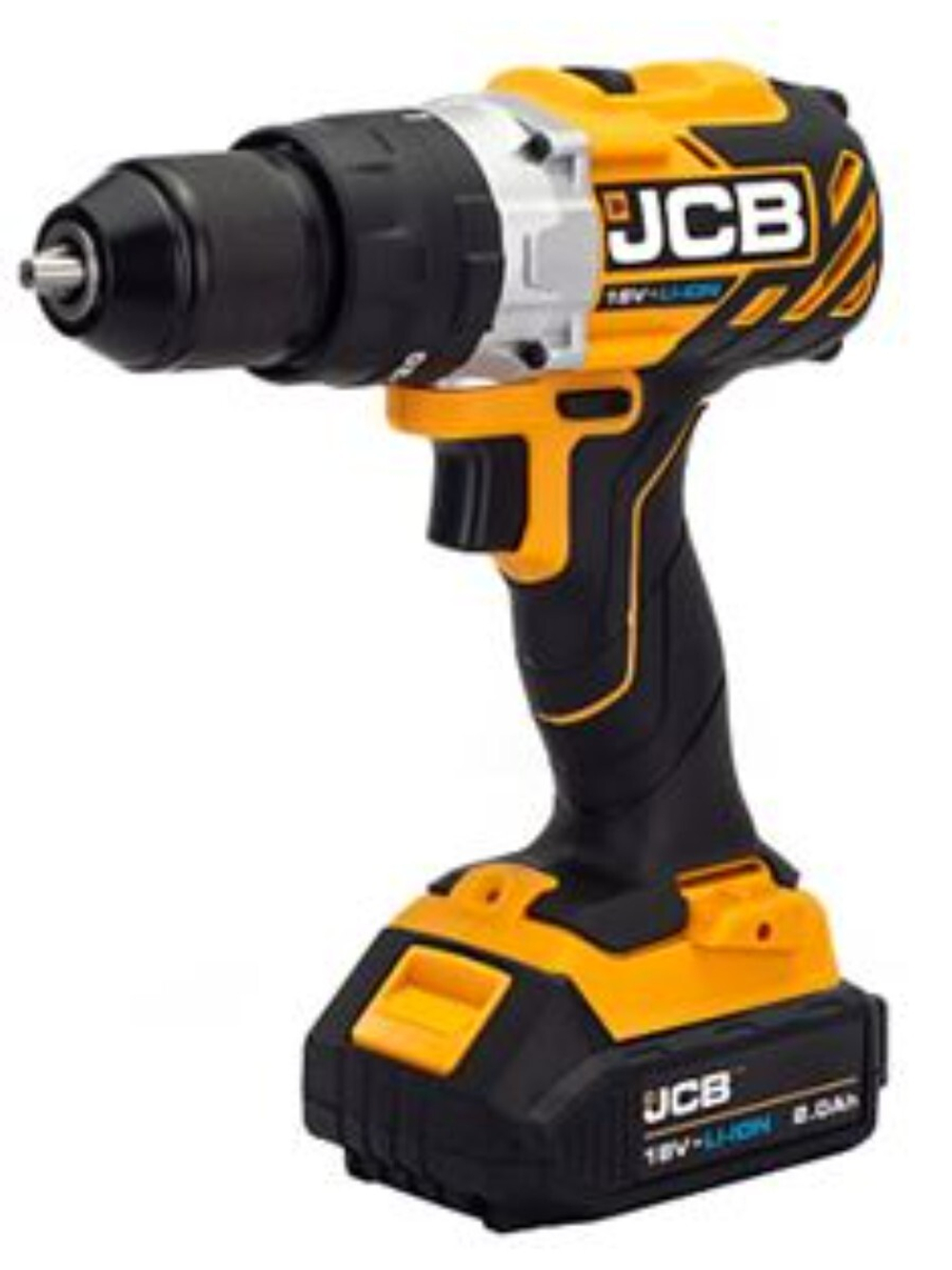 Дрель-шуруповерт аккумуляторная (JCB-BLCD-B-E) 18V, max 65Nm в комплекте с зарядным устройством (JCB-18VFC-E) 2.4A и батареей аккуму(JCB-20LI-E) 2.0AH JCB JCB-18BLCD-2XB-E
