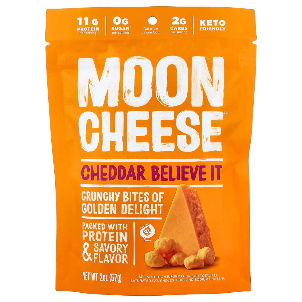 Moon Cheese, Crunchy Bites, хрустящая, с чеддером, 57 г (2 унции)