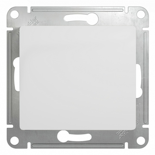 Одноклавишный выключатель 10А механизм SE Glossa, белый GSL000111