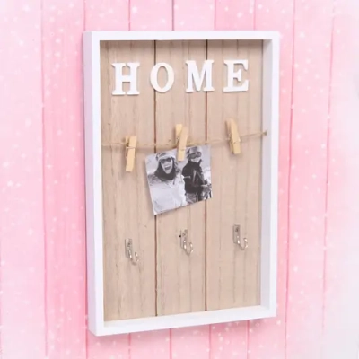 Ключница - органайзер настенная «ТАРТОНА», 3 крючка и 3 прищепки, 30*20см