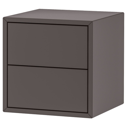 Настенный шкаф с ящиками IKEA EKET (ЭКЕТ), Темно-серый, 35x35x35 см