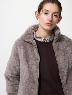 UNIQLO Мягкая куртка из флиса, коричневый